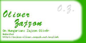 oliver zajzon business card