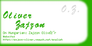 oliver zajzon business card